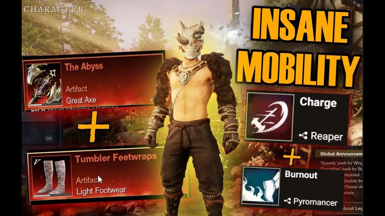 Insane Mobility Abyss Build..🔥 New World Great Axe / Fire Staff PvP Build Guide / Gameplay