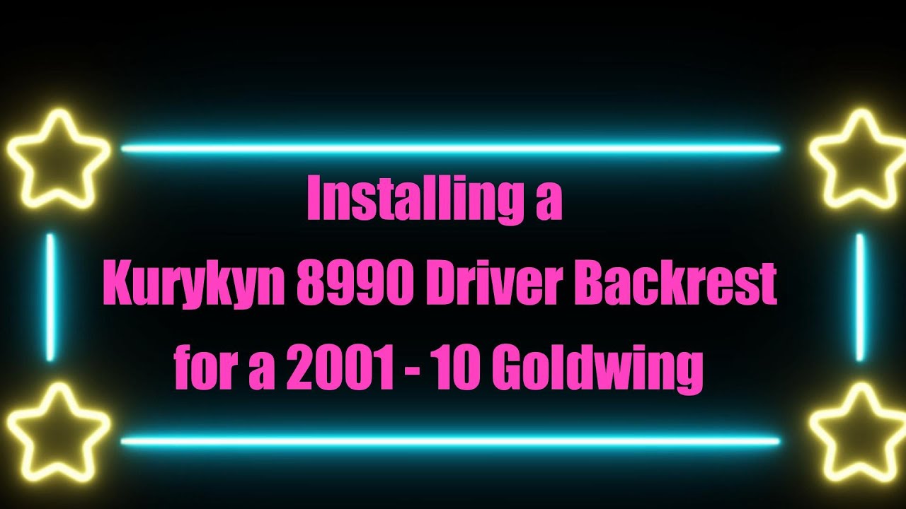 Kuryakyn Backrest Install on Goldwing