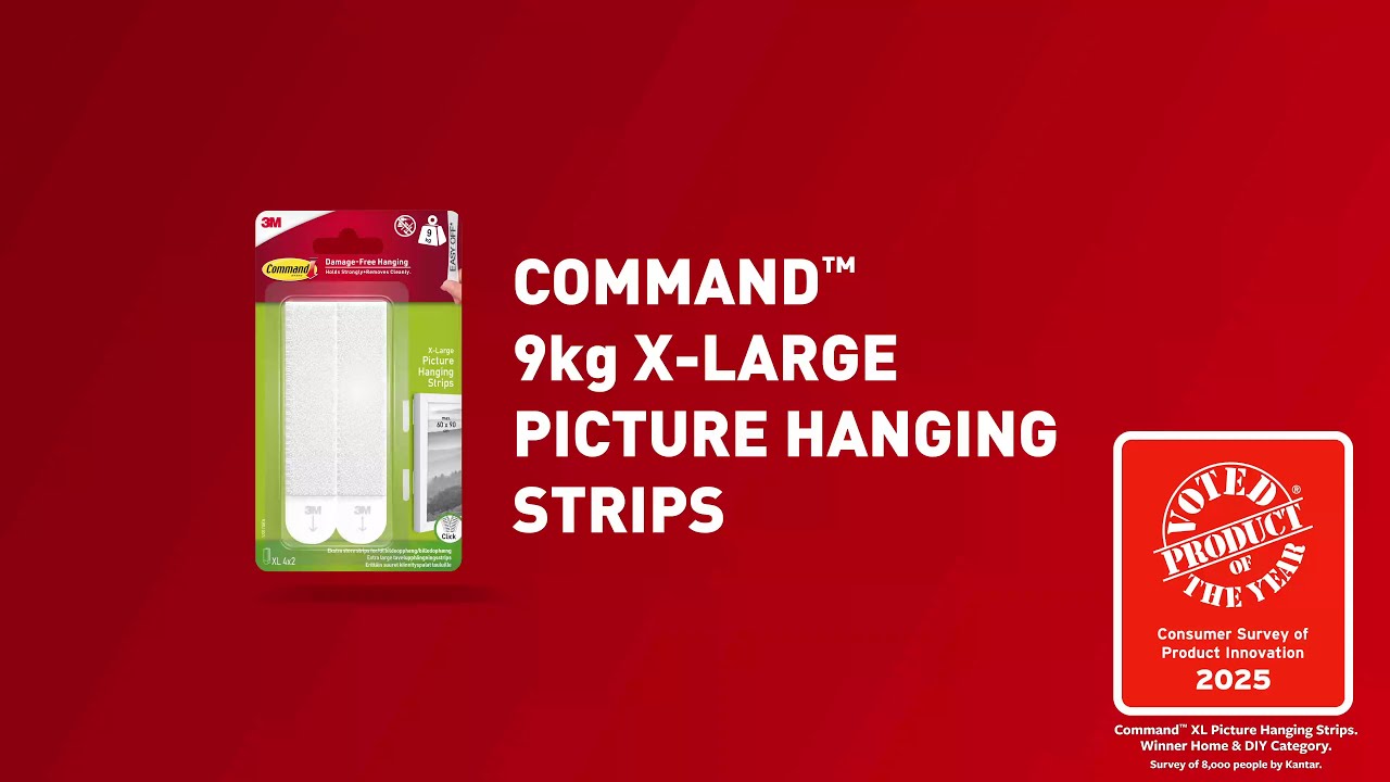 Command&trade; Picture Hanging Strips Hold Strongly up to 9kg