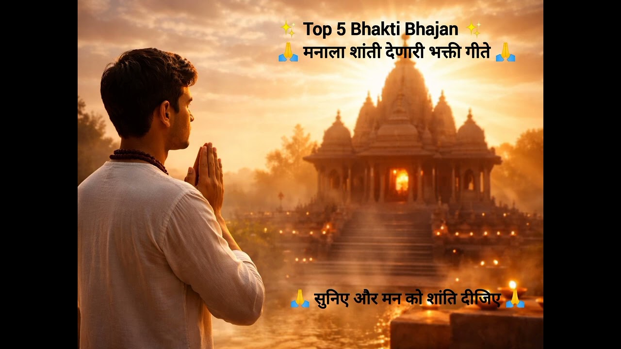✨ Top 5 Bhakti Bhajan ✨🙏 मनाला शांती देणारी भक्ती गीते 🙏#BhaktiBhajan #Top5Bhajan #DevotionalSongs 