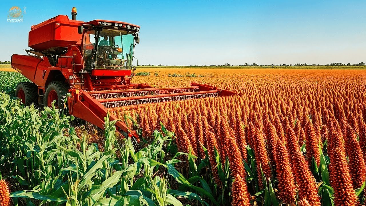Sorghum Harvesting PROS Reveal Top 3 Machine Secrets You Need! 👨&zwj;🌾 | Agriculture Technology