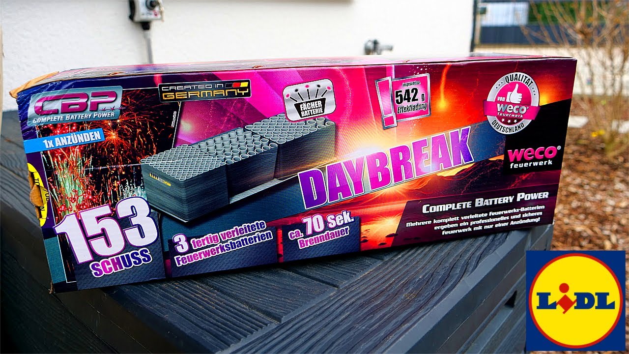 Weco Daybreak Verbund | 29,99&euro; LIDL | Feuerwerk Batterie