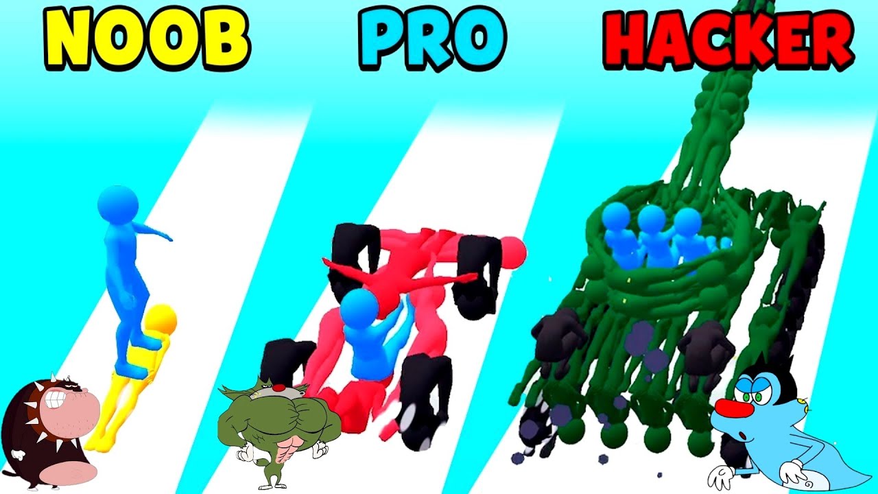 NOOB vs PRO vs HACKER Human Vehicle #2 Android iOS Oggy And Jack