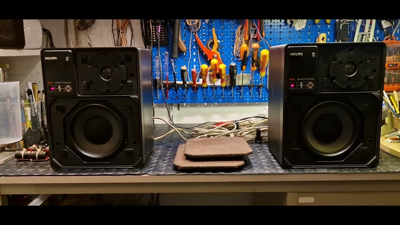 PHILIPS 451 active speakers 2°set high fidelity -test-