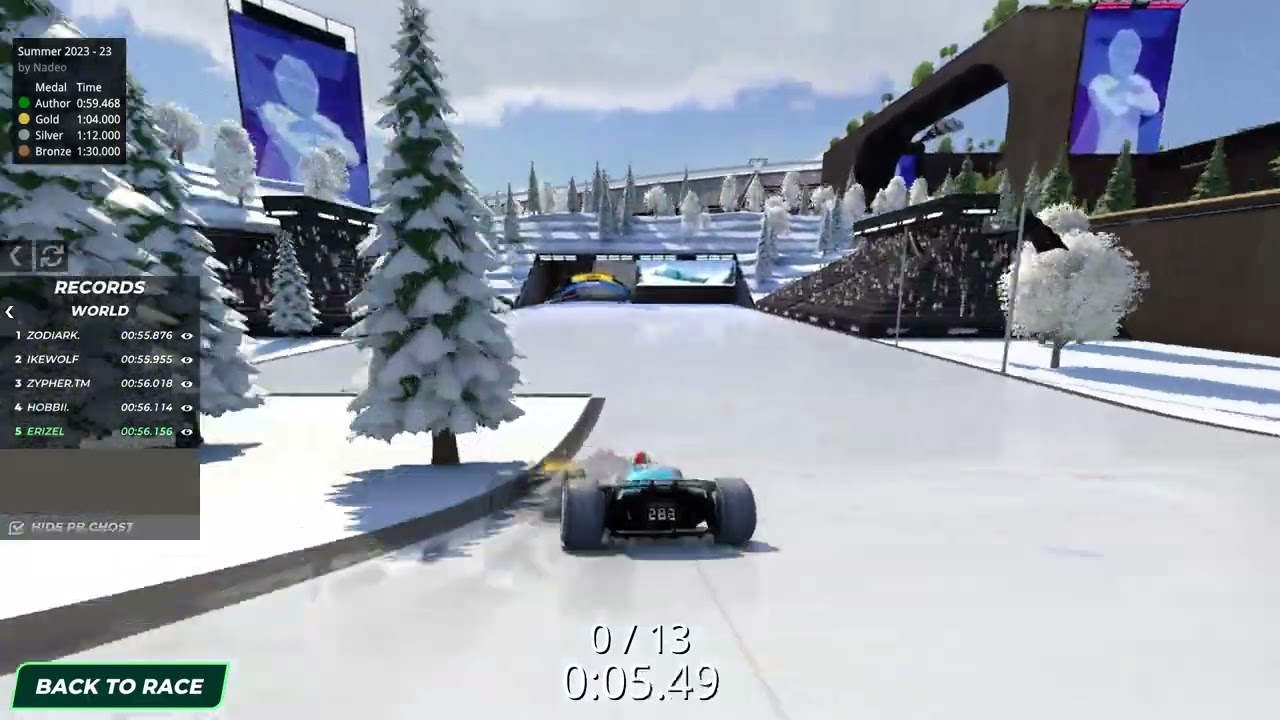 Trackmania Summer 2023 - 23 | WR by zodiark. 55.876