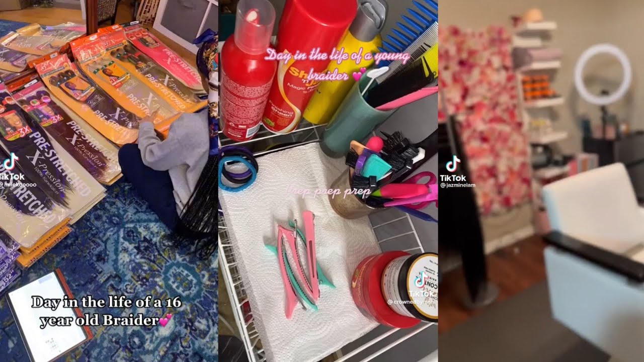 Day in life as hair braider | TikTok compilation