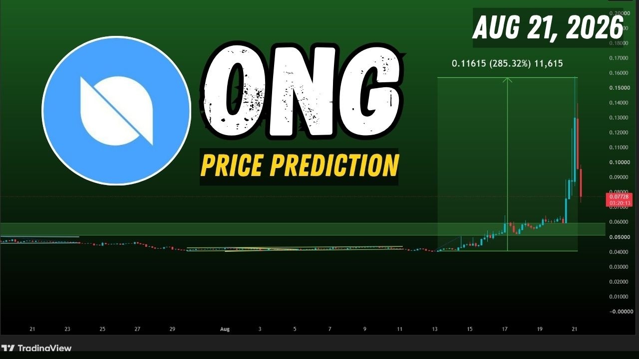 OntologyGas ( ONG ) price prediction 2026 Aug 21, 2026