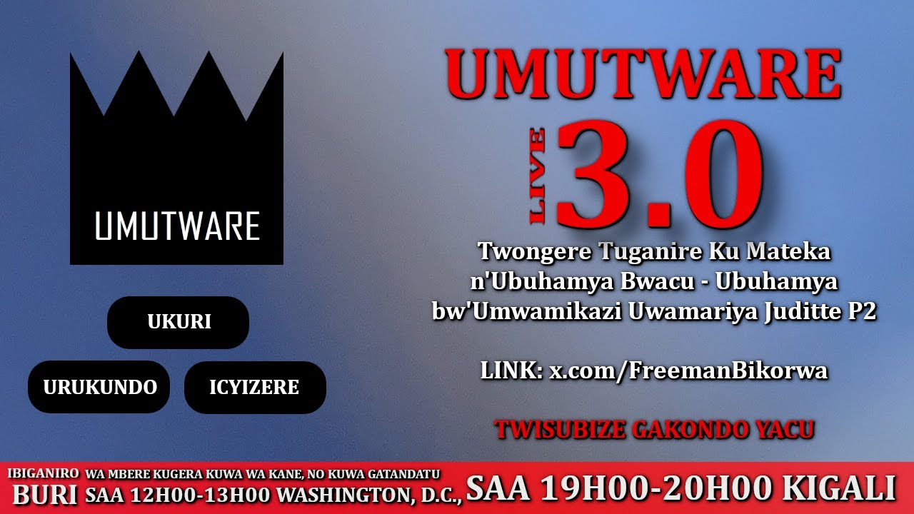 Twongere Tuganire Ku Mateka n'Ubuhamya Bwacu - Ubuhamya bw'Umwamikazi Uwamariya Juditte P2