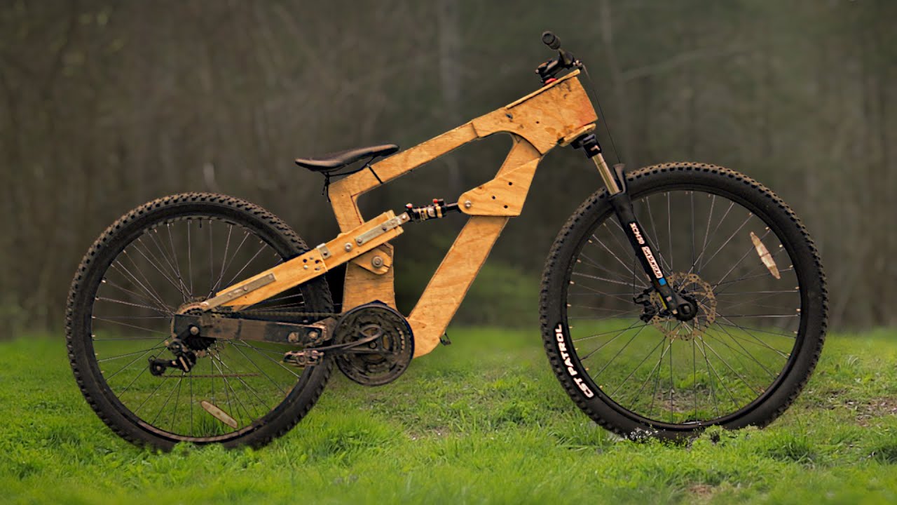 full suspension wooden bicycle