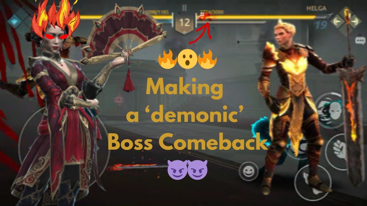 Widow vs Helga: Ultimate Boss Battle in Shadow Fight 4 Story Mode!