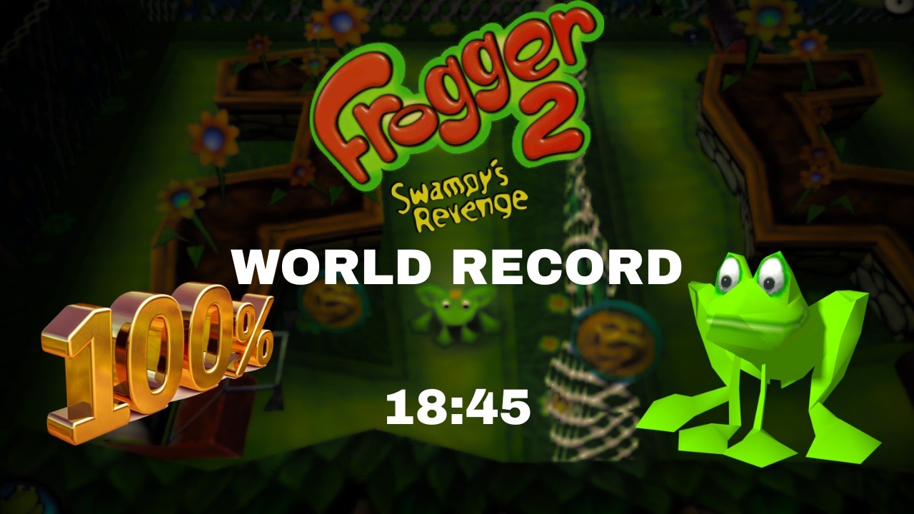 Frogger 2: Swampy's Revenge - 100% (PC) Speedrun in 18:45 (WORLD RECORD)
