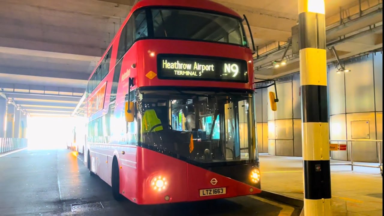 FRV. Metroline Route N9: Aldwych - Heathrow Terminal 5 LT663 (LTZ1663) NB4L Routemaster