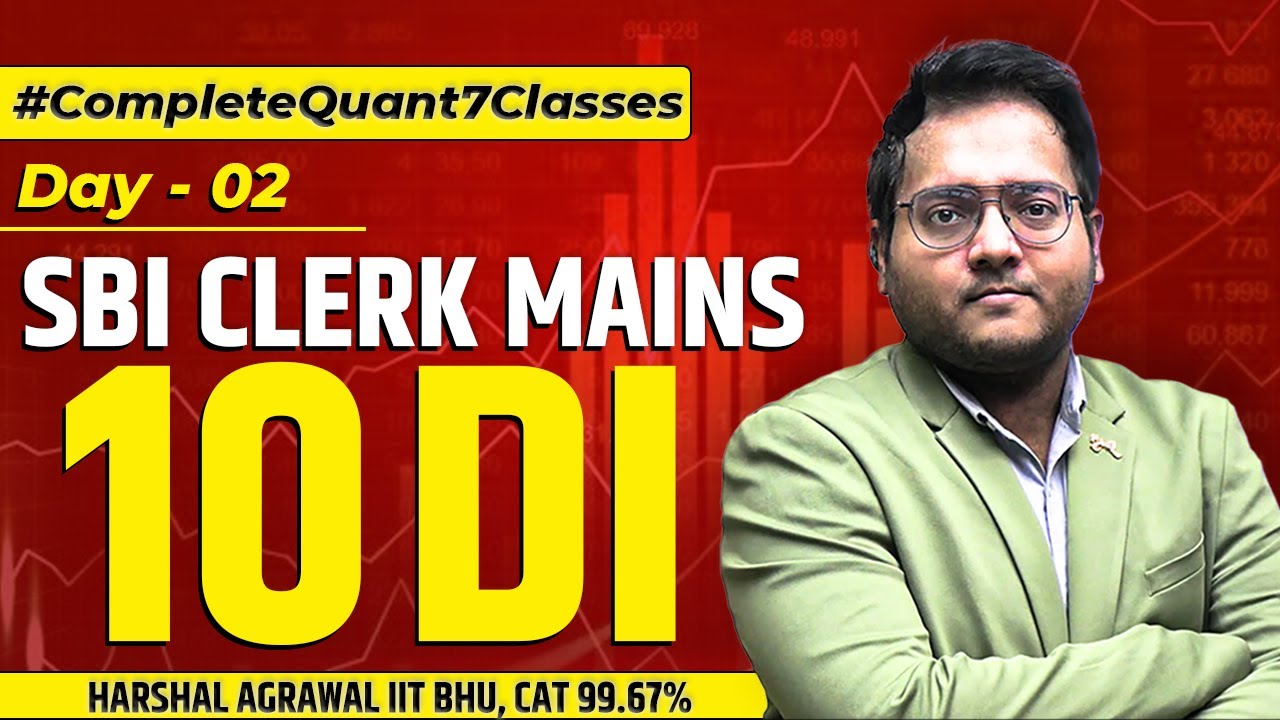 🔥Day 2 SBI CLERK Mains Data Interpretation | SBI CLERK Mains Level DI | SBI CLERK Mains DI | Harshal