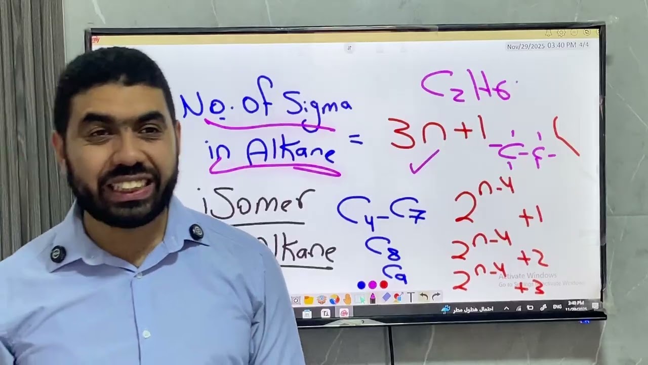 Senio..3 ...Organic chemistry.....H.w Lesson 2 ..❤💥✍✍ملخص وحل المحاضره التانيه...سجل كل كلمه 