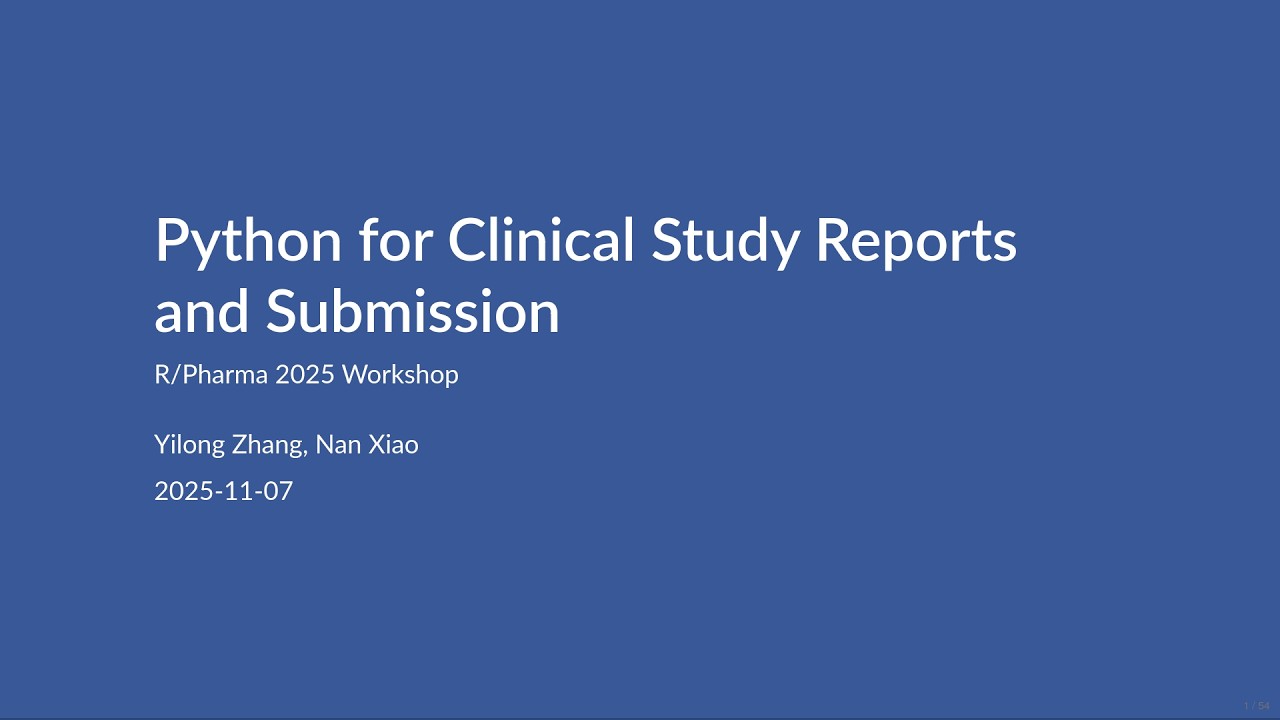 Python for Clinical Study Report and Submission