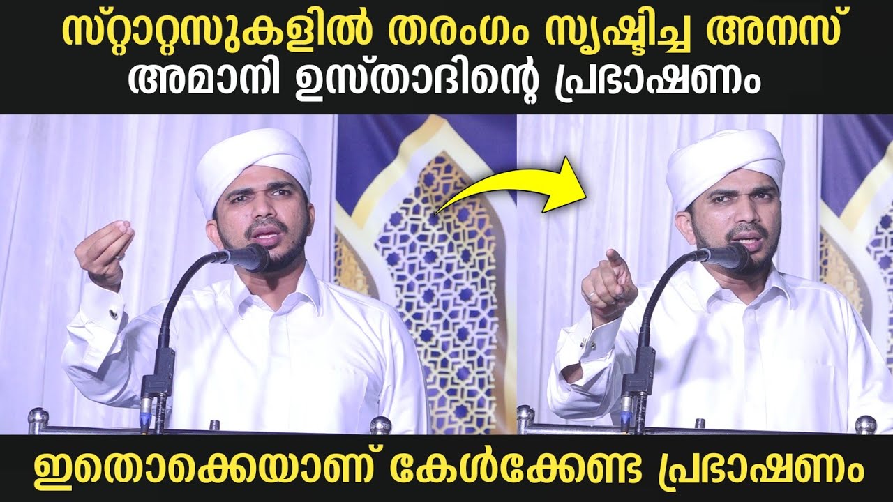 സ്റ്റാറ്റസുകളിൽ തരംഗം സൃടിച്ച ഉസ്താദിന്റെ പ്രഭാഷണം | Anas Amani Pushpagiri | Islamic Speech 2024