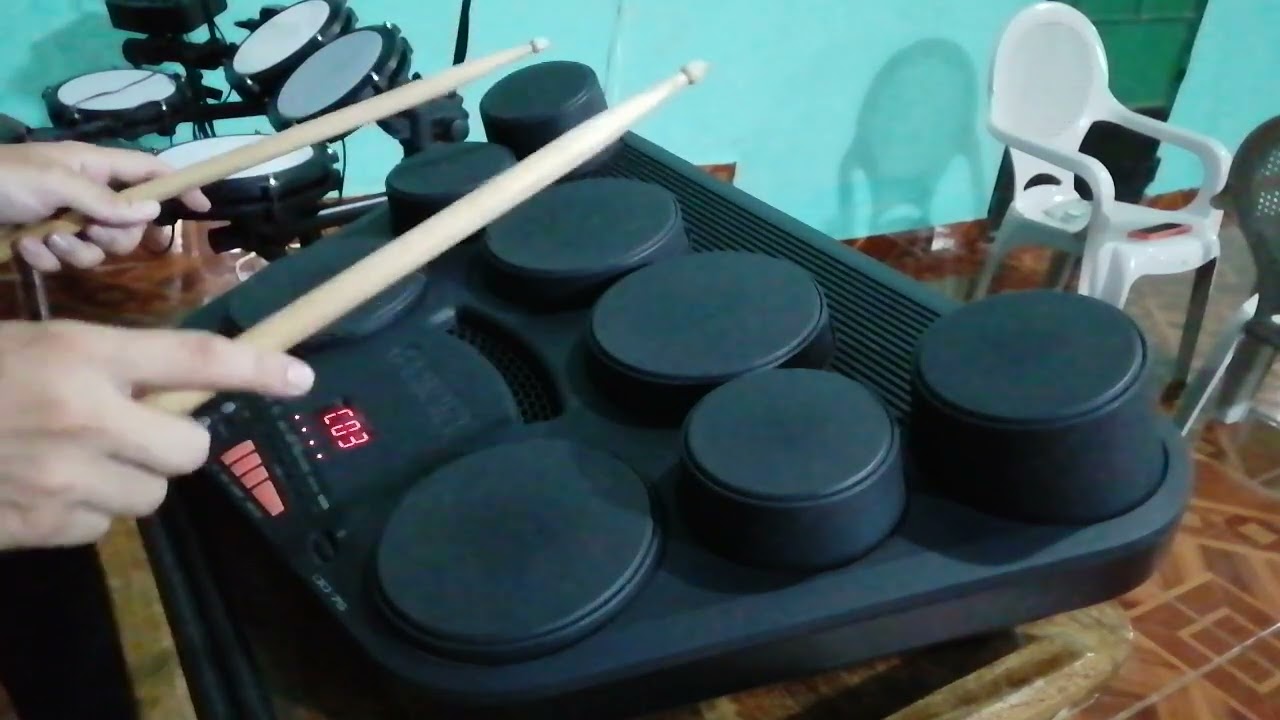 Como tocar congas en batería eléctrica Yamaha dd-75🥁♥️🙏🙌