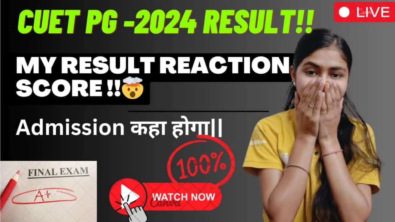 CUET PG -2024 🤯☺️||My Result Reaction Score Delhi University (DU)milega.. 🥵 🔥