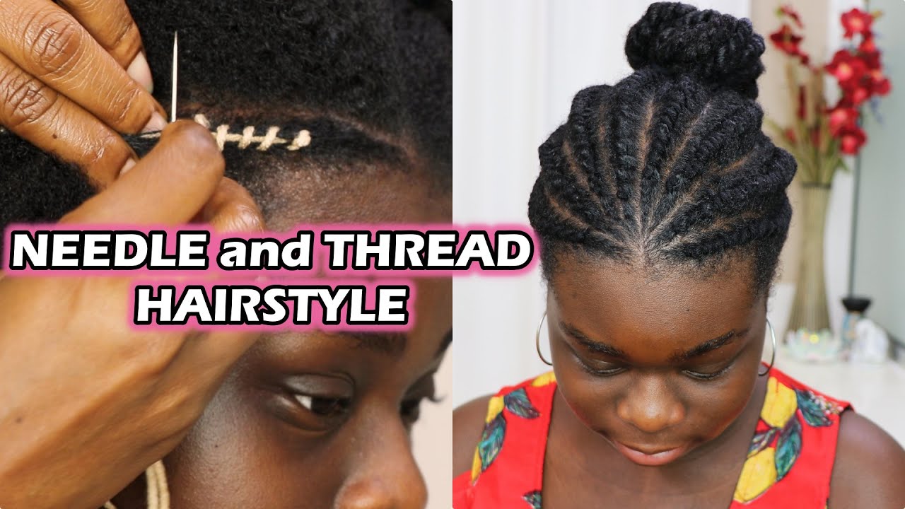 Needle and Thread Hairstyles | Flat Twists TUTORIAL | DiscoveringNatural