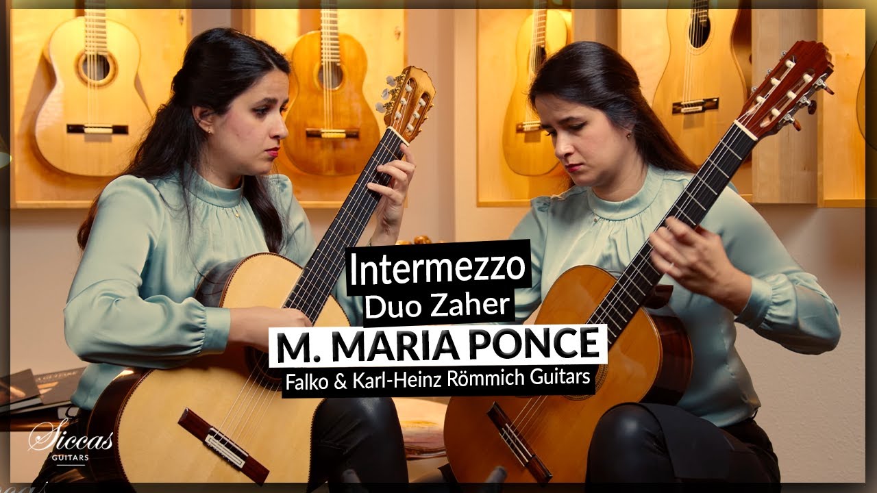 Duo Zaher play Intermezzo by Manuel Maria Ponce on Falko & Karl Heinz Römmich Guitars