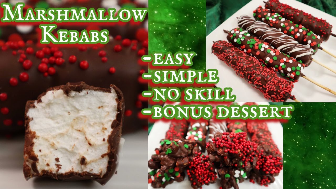 Chocolate Covered Marshmallow Kebabs: An Easy, Simple, No Fuss Holiday Dessert- No Skill Required!