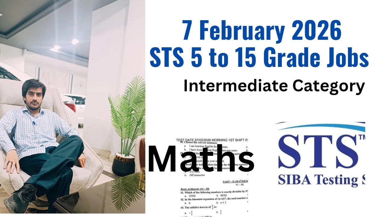 7 February 2026 || Intermediate Category || STS 5 to 15 || Maths || Imran Sarwar 