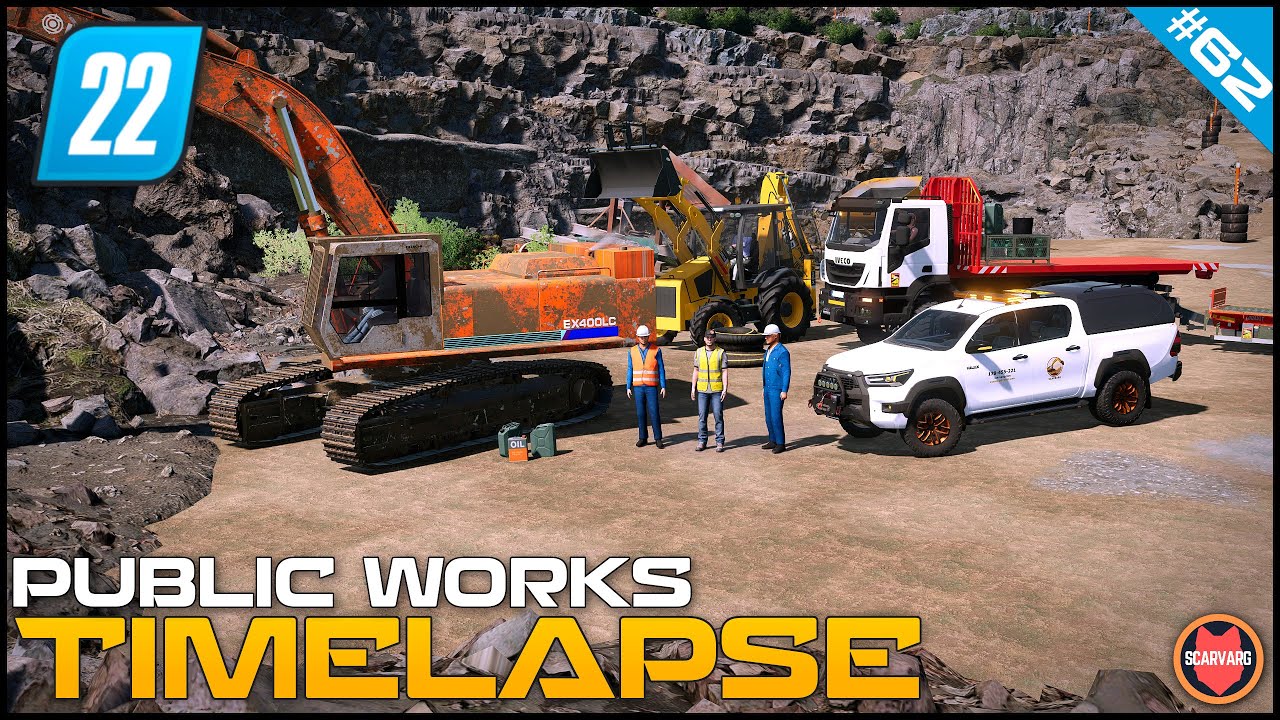 🚧 The Mine Is Open! A New Toyota Hilux, Hitachi Excavator & Iveco⭐ FS22 City Public Works Timelapse