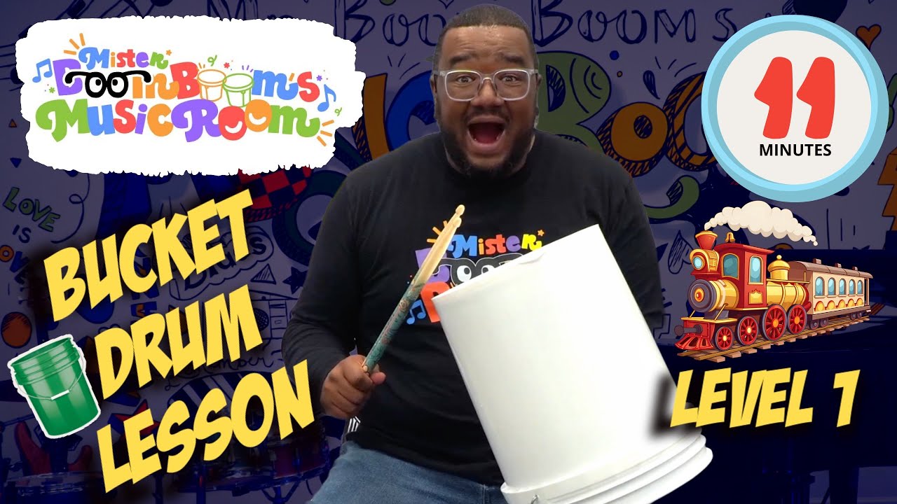 Beginner Bucket Drumming for Kids 🎵 | Quarter Note Patterns with Mister Boom Boom