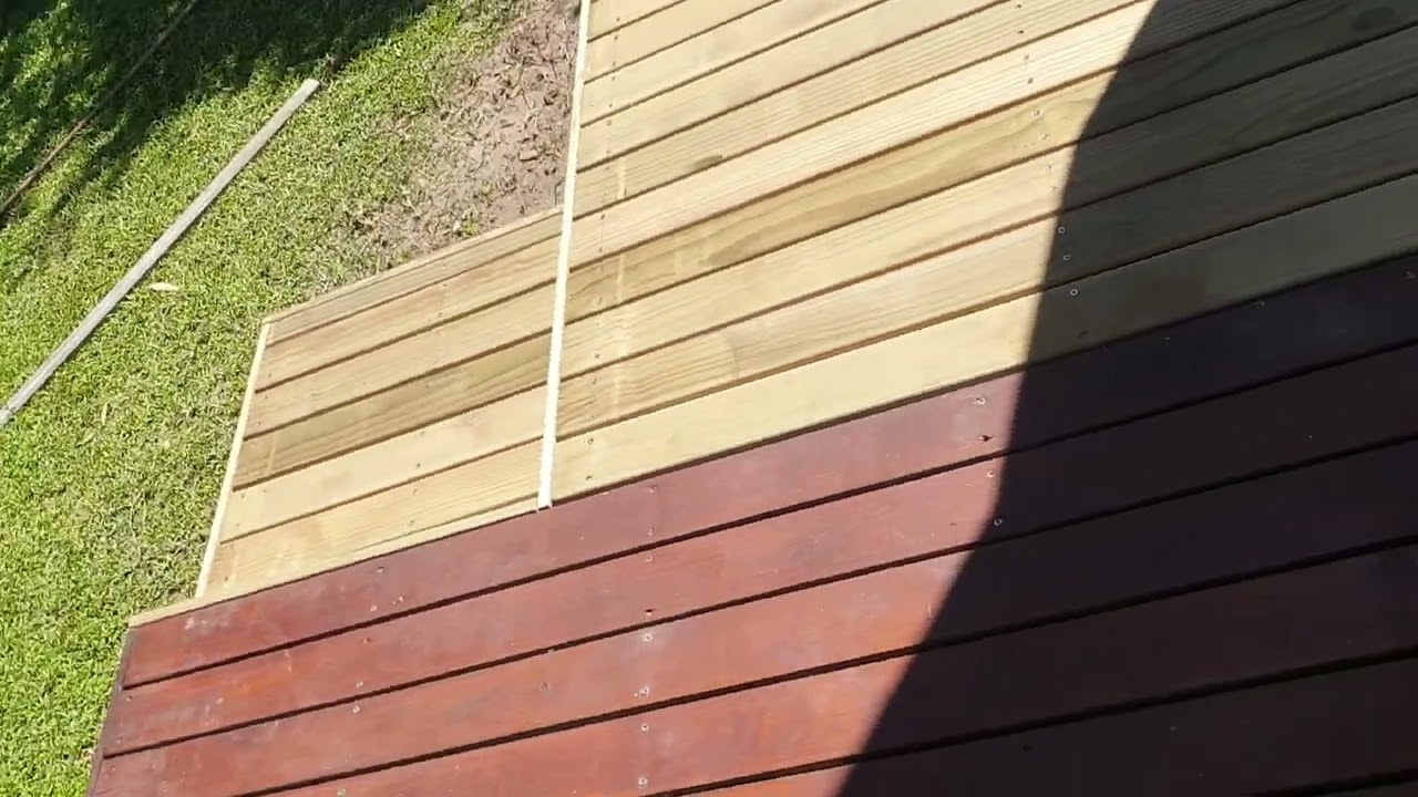 Pine deck recently installed 