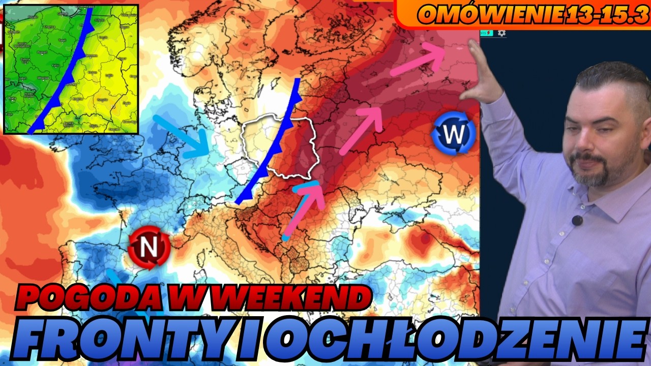 Kolejne fronty i coraz chłodniej. Wypieranie ciepła. Pogoda na weekend.