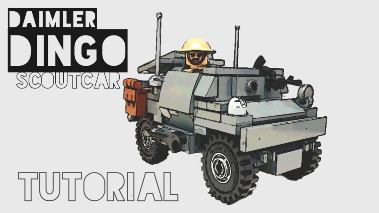 WW2 Lego Daimler Dingo Scoutcar building tutorial/Instructions (UPDATED VERSION)