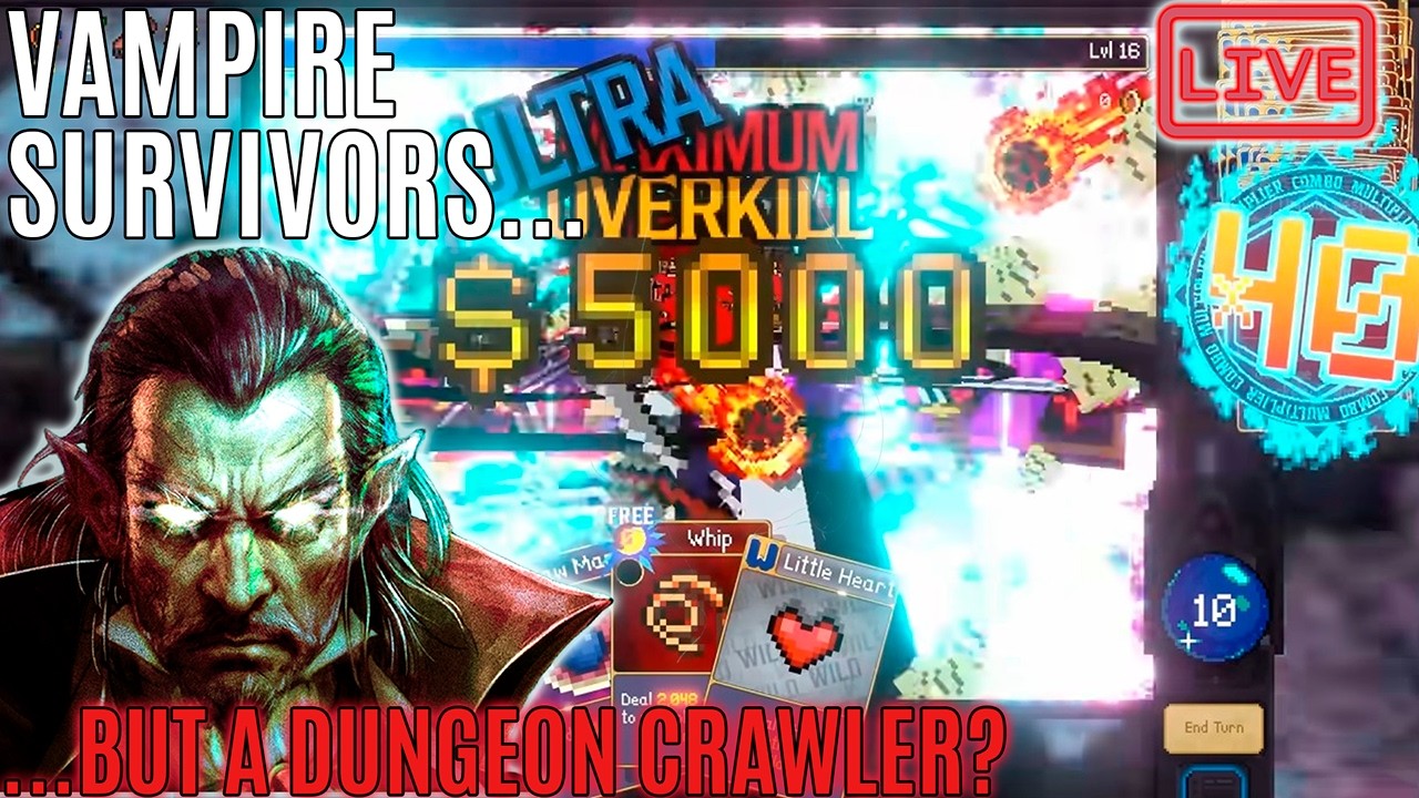 🔴LIVE🔴 Checking out Vampire Crawlers: The Turbo Wildcard from Vampire Survivors Demo