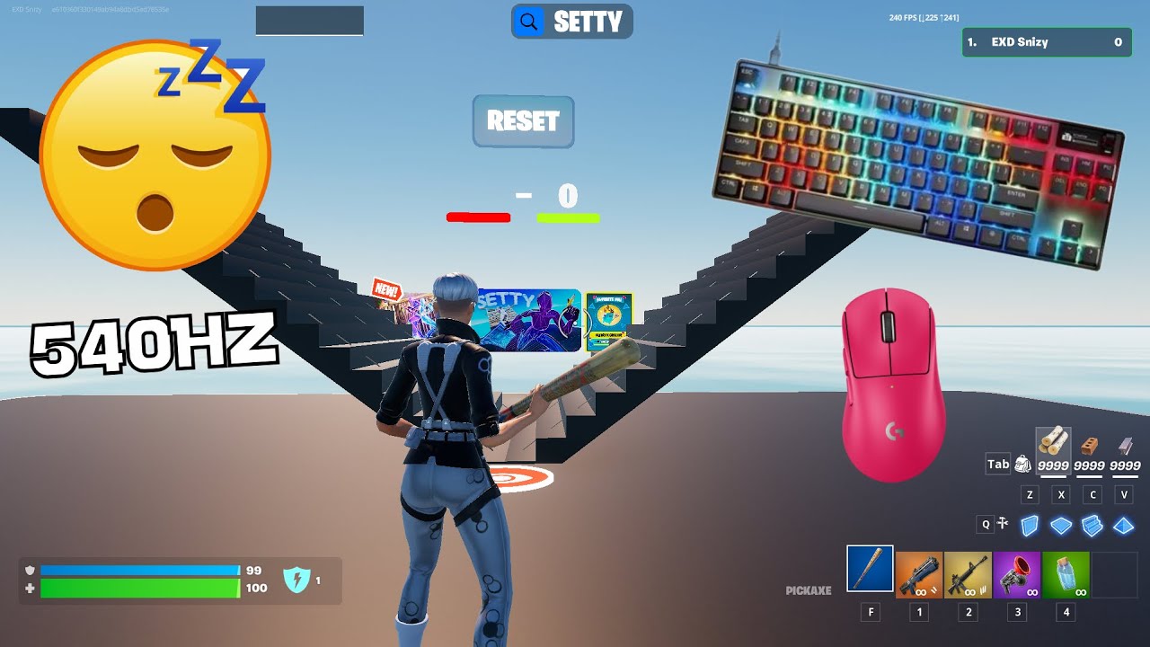 SteelSeries Apex Pro TKL ASMR 😴 1v1 Setty🏆 Satisfying Keyboard Fortnite 360 FPS 4K