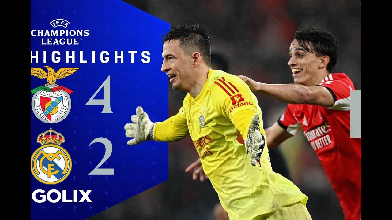 Benfica 4-2 Real Madrid | UEFA Champions League Highlights |UNBELIEVABLE GOALKEEPER WINNER 🤯