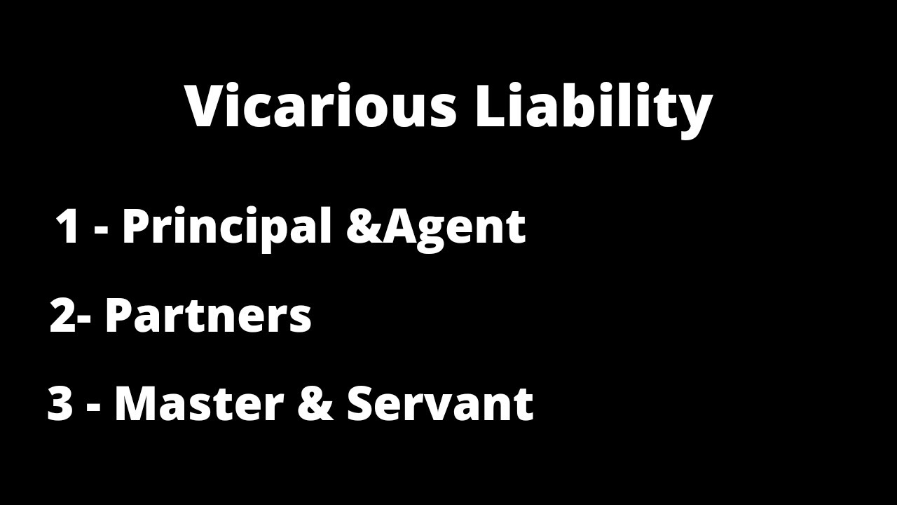 Vicarious liability in brief