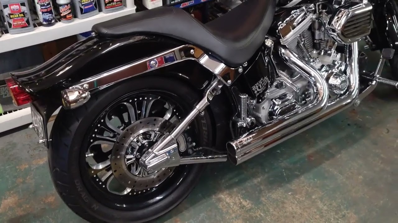 Legend Suspension air ride system installed on a 2003 Harley Davidson Anniversary Softail.