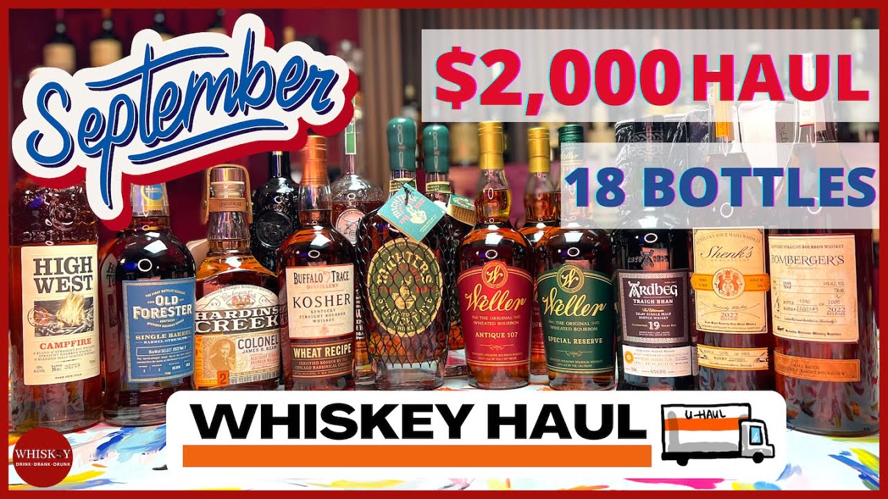 September Whiskey Haul: Buffalo Trace, Weller Antique 107, Ardbeg 19,  Michter's 10 Rye, Weller SR