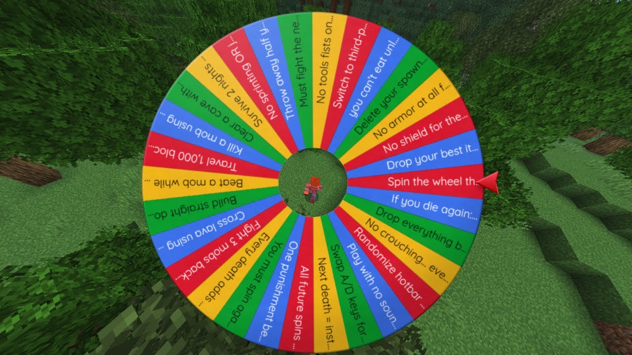 Minecraft, но если я получу хоть один урон, мне придётся крутить колесо.