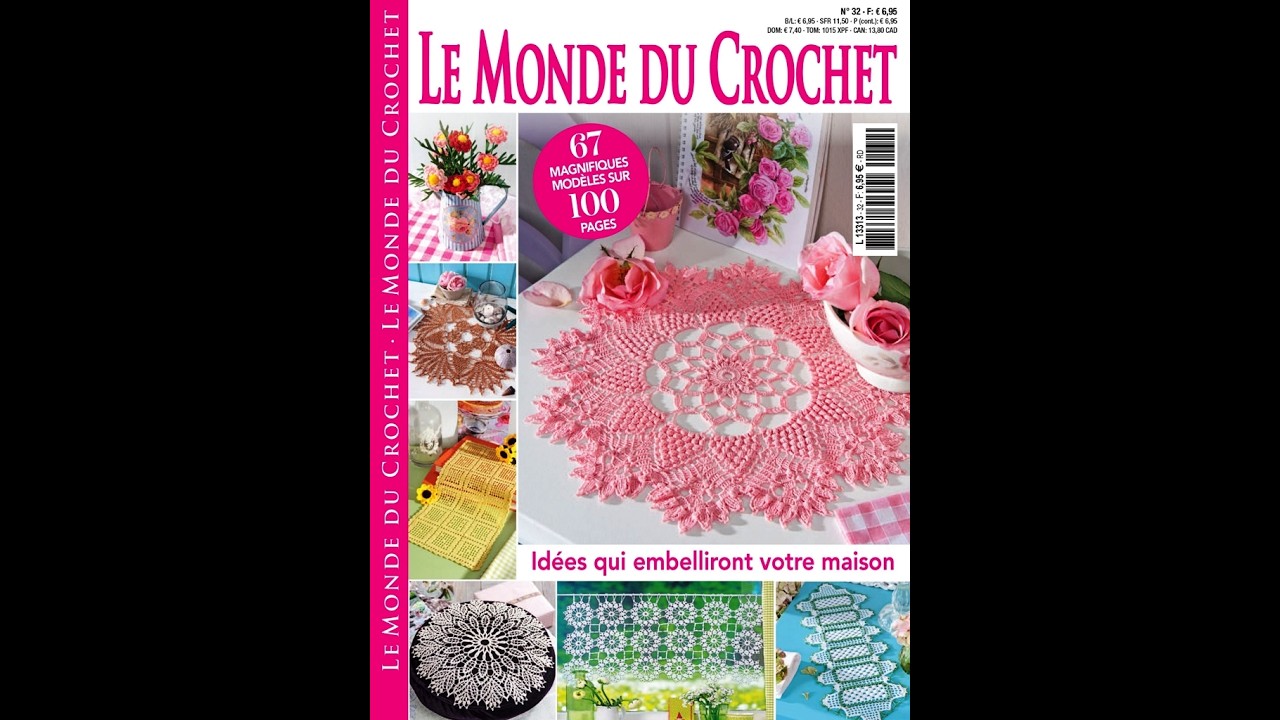 Le Monde du Crochet №32-2023 Журнал с образцами на французском языке