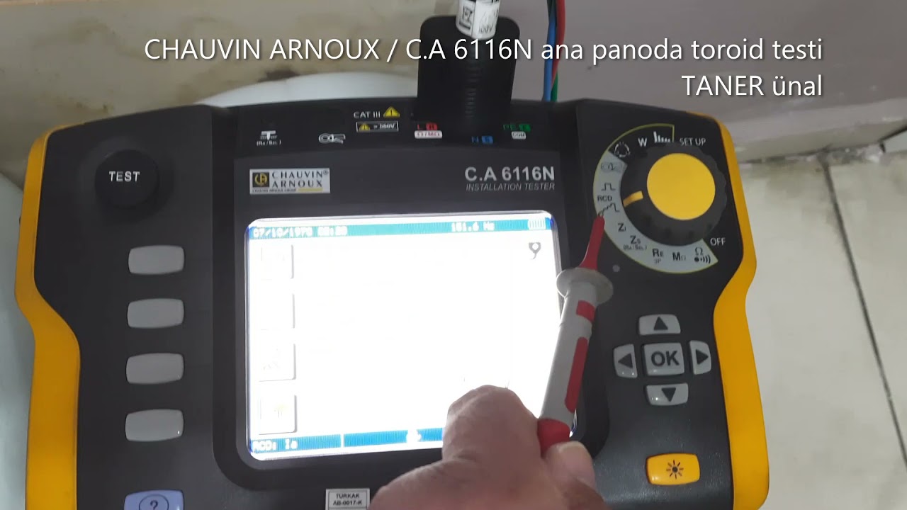 CHAUVIN ARNOUX / C.A 6116N elektrik ana panoda toroid testi