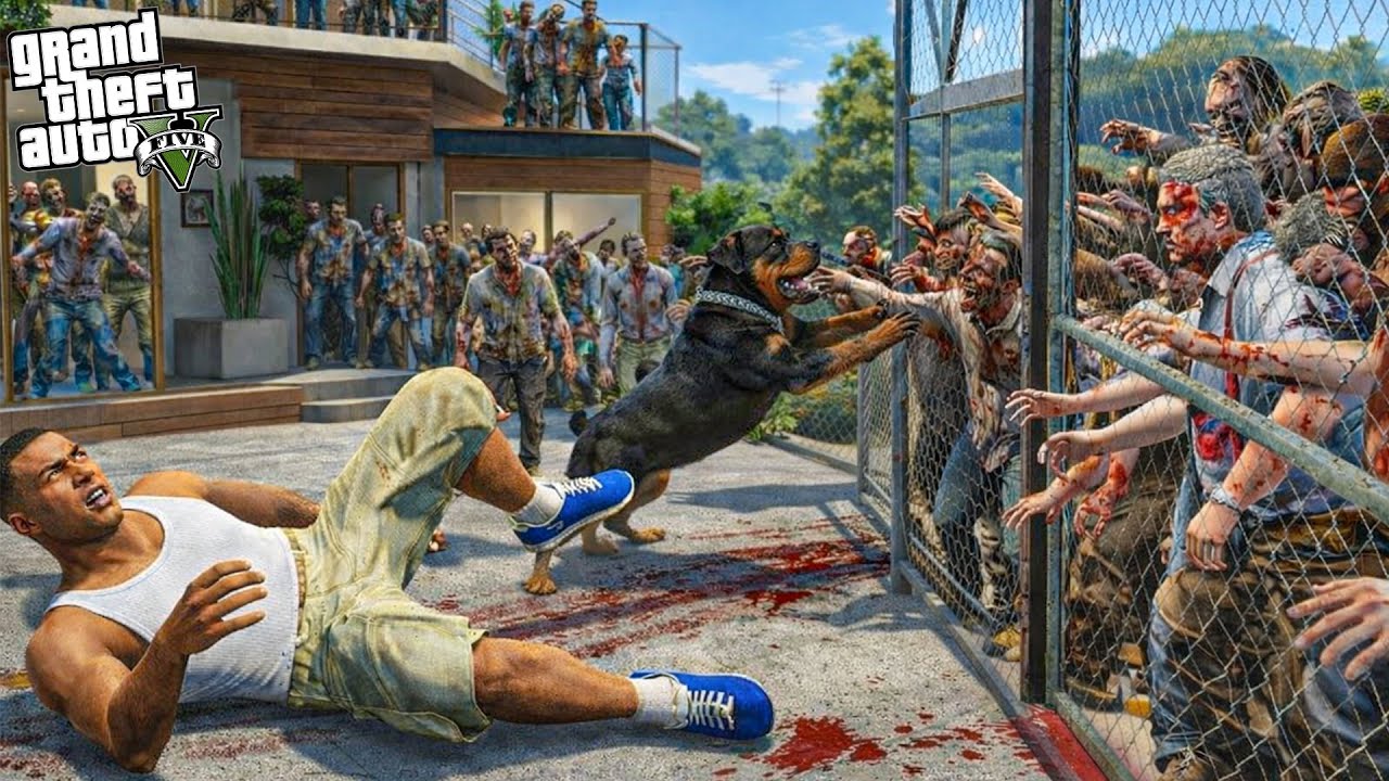 Franklin PROTÈGE Sa Maison Contre une INVASION de ZOMBIES | GTA 5 Mods