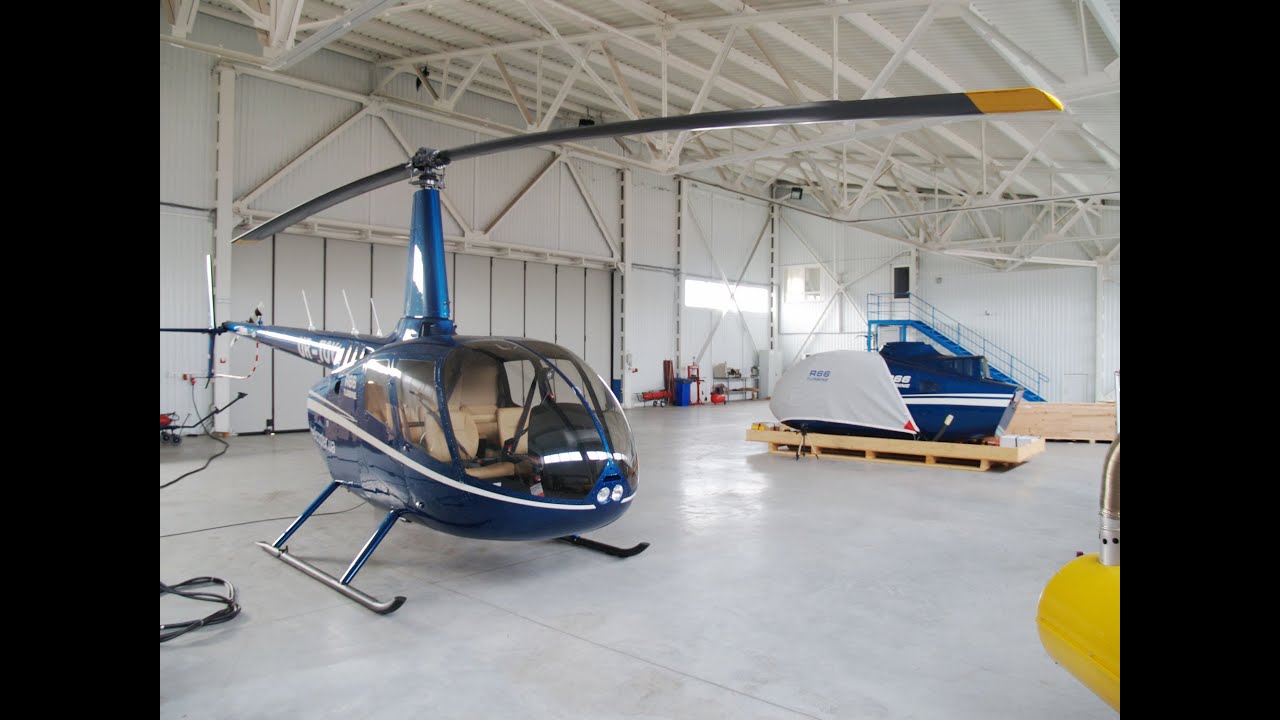 Helicopter Robinson R66 Assembling in Kyiv, Ukraine