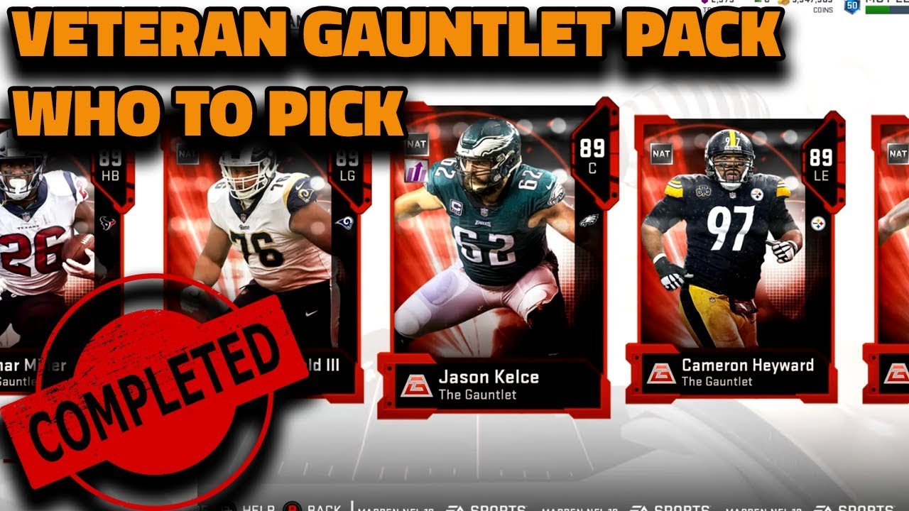 VETERAN GAUNTLET PACKS | WHO TO PICK | MADDEN 19 ULTIMATE TEAM