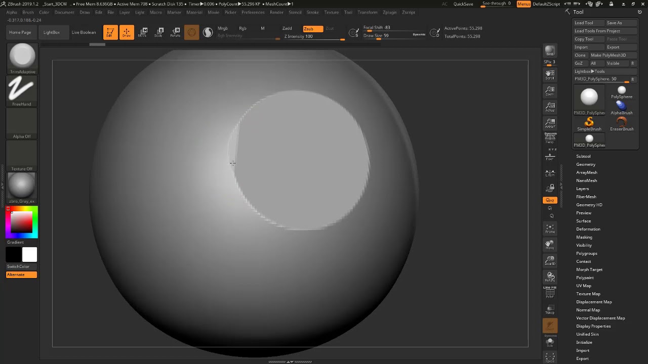 Zbrush en 5 min #53 Diferencias entre Trim Dynamic y Adaptive
