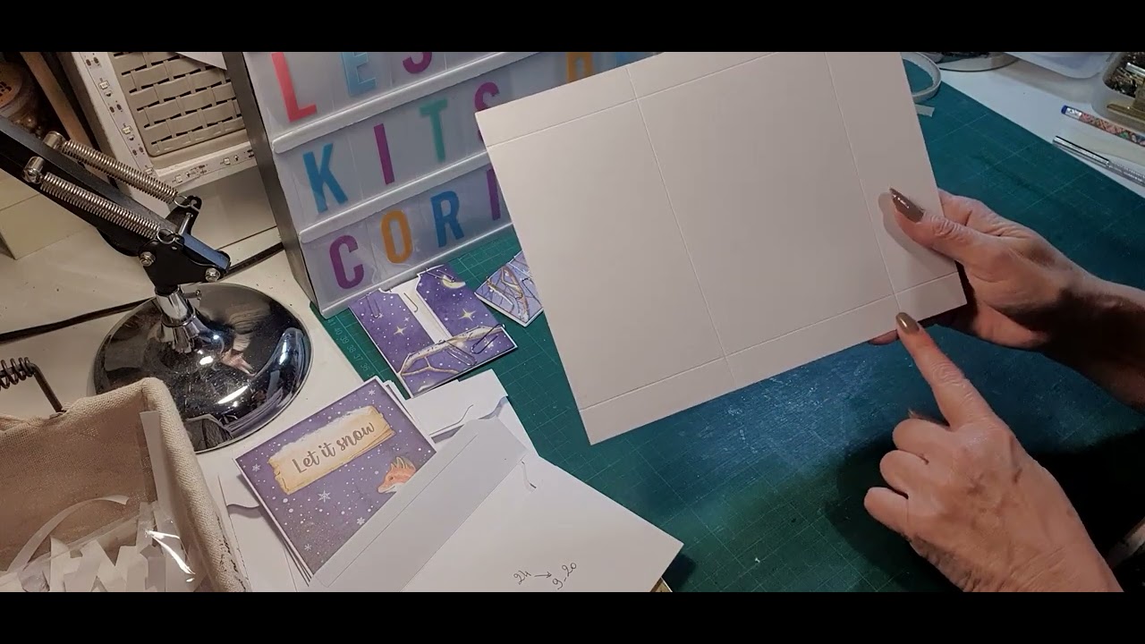 TUTO SECRETAIRE WINTER VALLEY - FINITIONS CARTES ENVELOPPES