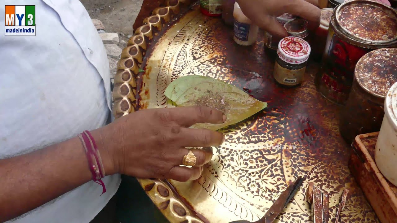 SADA PAAN MAKING | PAAN CENTER street food