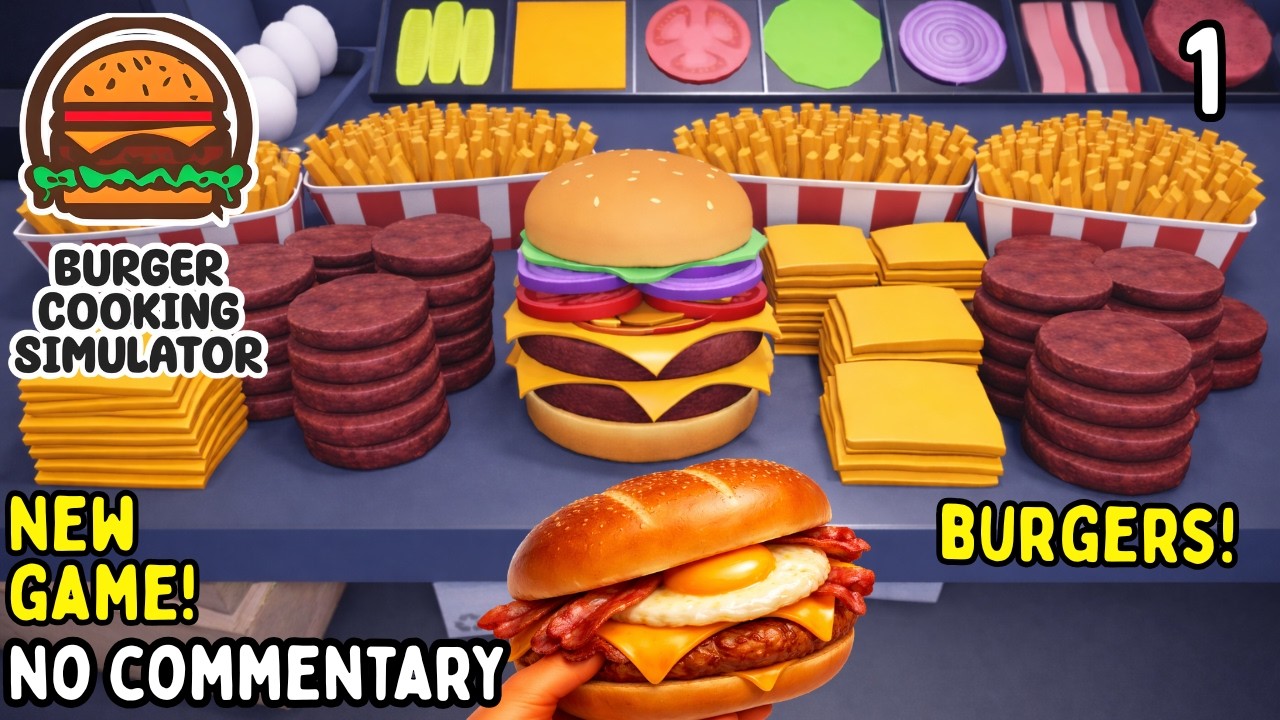 Burger Cooking Simulator 🍔 THIS GAME TAKES SO MANY BRAIN CELLS 😭 | Longplay No Commentary #1