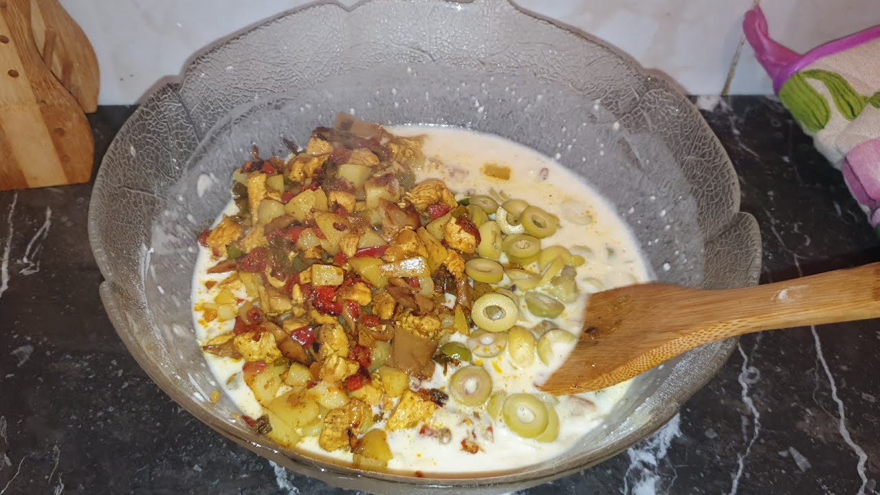 غير خلطي كلشي وطيبي😍أسرع وألذ وجبة عشاء ستدهشك😋رووعة👍👍