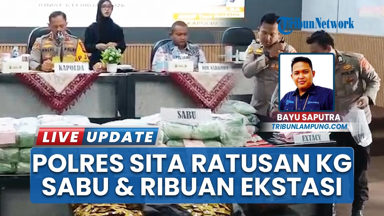 Polres Lampung Selatan Amankan 118,59 Kg Sabu dan 4 995 Butir Ekstasi