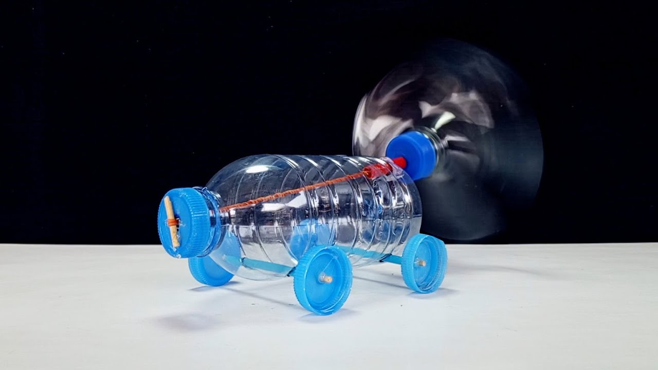 Make Propeller cars from plastic bottles | Recycle Toys | รถใบพัดขวดพลาสติก | ประดิษฐ์ของเหลือใช้